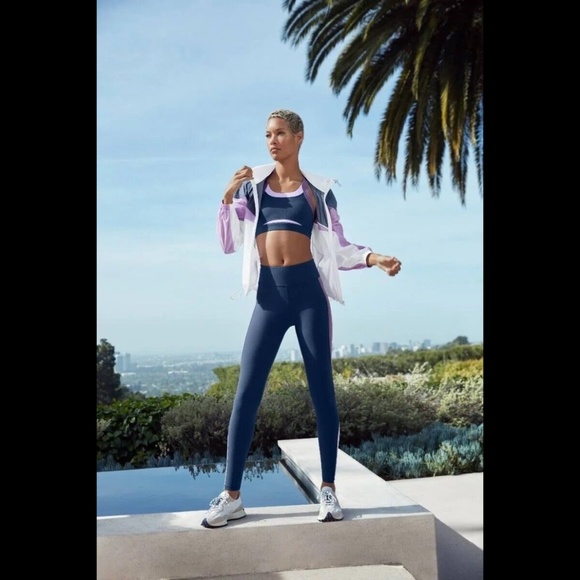 Johnny Was Calme Color Blocked Leggings Navy Blue/Purple/Lavender Size XXL - Picture 5 of 8